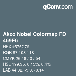 Color code: Akzo Nobel Colormap FD - 469F6 | qconv.com