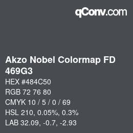 Code couleur: Akzo Nobel Colormap FD - 469G3 | qconv.com