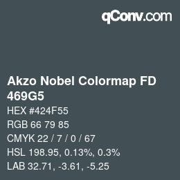 Código de color: Akzo Nobel Colormap FD - 469G5 | qconv.com