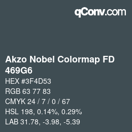 Código de color: Akzo Nobel Colormap FD - 469G6 | qconv.com