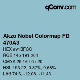 Código de color: Akzo Nobel Colormap FD - 470A3 | qconv.com