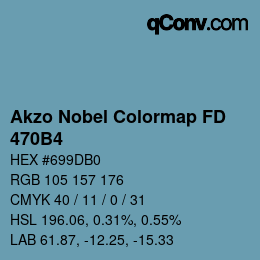 Código de color: Akzo Nobel Colormap FD - 470B4 | qconv.com