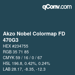 Code couleur: Akzo Nobel Colormap FD - 470G3 | qconv.com