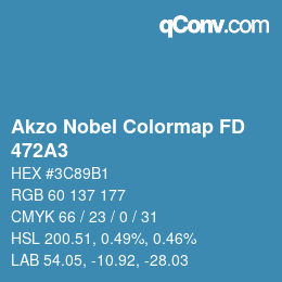 Código de color: Akzo Nobel Colormap FD - 472A3 | qconv.com