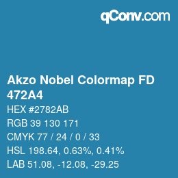 Code couleur: Akzo Nobel Colormap FD - 472A4 | qconv.com