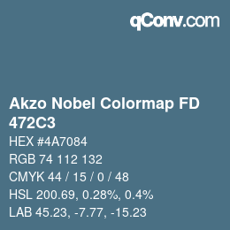 Color code: Akzo Nobel Colormap FD - 472C3 | qconv.com