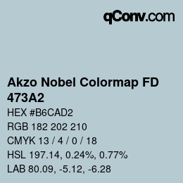 カラーコード: Akzo Nobel Colormap FD - 473A2 | qconv.com