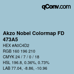 Code couleur: Akzo Nobel Colormap FD - 473A5 | qconv.com