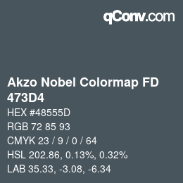 Color code: Akzo Nobel Colormap FD - 473D4 | qconv.com