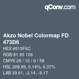Color code: Akzo Nobel Colormap FD - 473D6 | qconv.com