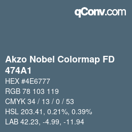 Código de color: Akzo Nobel Colormap FD - 474A1 | qconv.com