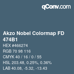 Code couleur: Akzo Nobel Colormap FD - 474B1 | qconv.com