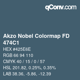 Color code: Akzo Nobel Colormap FD - 474C1 | qconv.com