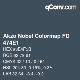 Code couleur: Akzo Nobel Colormap FD - 474E1 | qconv.com