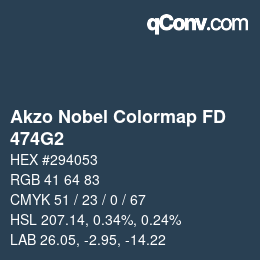 Color code: Akzo Nobel Colormap FD - 474G2 | qconv.com