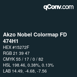 Código de color: Akzo Nobel Colormap FD - 474H1 | qconv.com