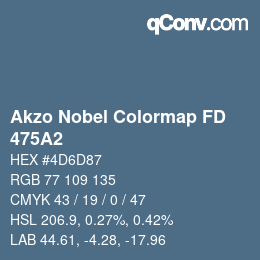 Farbcode: Akzo Nobel Colormap FD - 475A2 | qconv.com