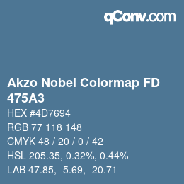 Color code: Akzo Nobel Colormap FD - 475A3 | qconv.com