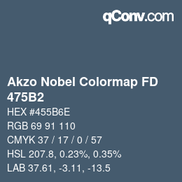 カラーコード: Akzo Nobel Colormap FD - 475B2 | qconv.com