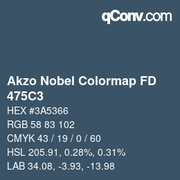Farbcode: Akzo Nobel Colormap FD - 475C3 | qconv.com