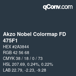 Código de color: Akzo Nobel Colormap FD - 475F1 | qconv.com