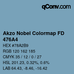 Code couleur: Akzo Nobel Colormap FD - 476A4 | qconv.com