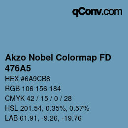 Color code: Akzo Nobel Colormap FD - 476A5 | qconv.com