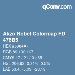 Color code: Akzo Nobel Colormap FD - 476B5 | qconv.com