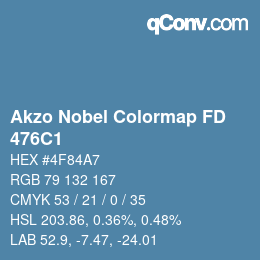 Color code: Akzo Nobel Colormap FD - 476C1 | qconv.com
