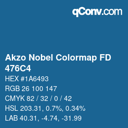 Color code: Akzo Nobel Colormap FD - 476C4 | qconv.com