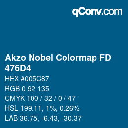 Color code: Akzo Nobel Colormap FD - 476D4 | qconv.com
