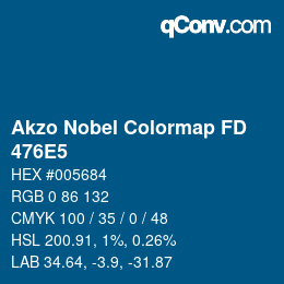 Color code: Akzo Nobel Colormap FD - 476E5 | qconv.com