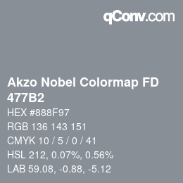 カラーコード: Akzo Nobel Colormap FD - 477B2 | qconv.com