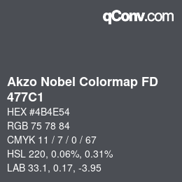 Color code: Akzo Nobel Colormap FD - 477C1 | qconv.com