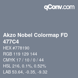 Color code: Akzo Nobel Colormap FD - 477C4 | qconv.com
