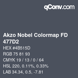Color code: Akzo Nobel Colormap FD - 477D2 | qconv.com