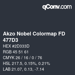 Color code: Akzo Nobel Colormap FD - 477D3 | qconv.com