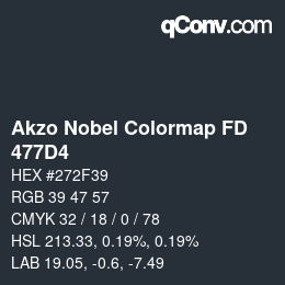 Color code: Akzo Nobel Colormap FD - 477D4 | qconv.com