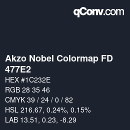 Color code: Akzo Nobel Colormap FD - 477E2 | qconv.com