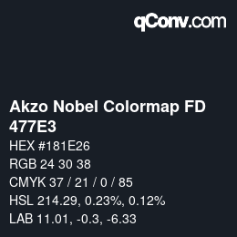 Color code: Akzo Nobel Colormap FD - 477E3 | qconv.com