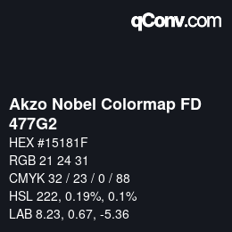 Código de color: Akzo Nobel Colormap FD - 477G2 | qconv.com
