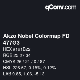 Code couleur: Akzo Nobel Colormap FD - 477G3 | qconv.com