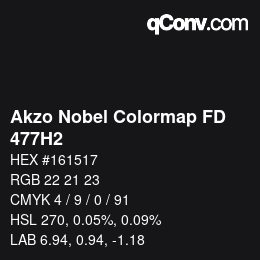 Code couleur: Akzo Nobel Colormap FD - 477H2 | qconv.com