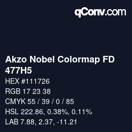 Code couleur: Akzo Nobel Colormap FD - 477H5 | qconv.com