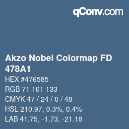 Color code: Akzo Nobel Colormap FD - 478A1 | qconv.com