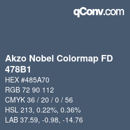 Color code: Akzo Nobel Colormap FD - 478B1 | qconv.com