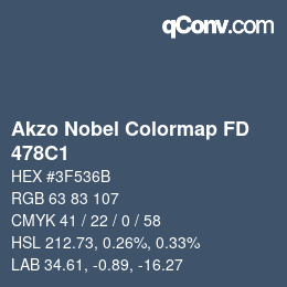 Code couleur: Akzo Nobel Colormap FD - 478C1 | qconv.com