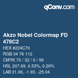 カラーコード: Akzo Nobel Colormap FD - 478C2 | qconv.com