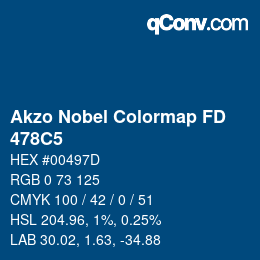 Color code: Akzo Nobel Colormap FD - 478C5 | qconv.com