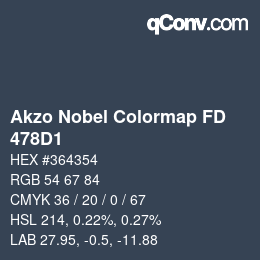 Color code: Akzo Nobel Colormap FD - 478D1 | qconv.com